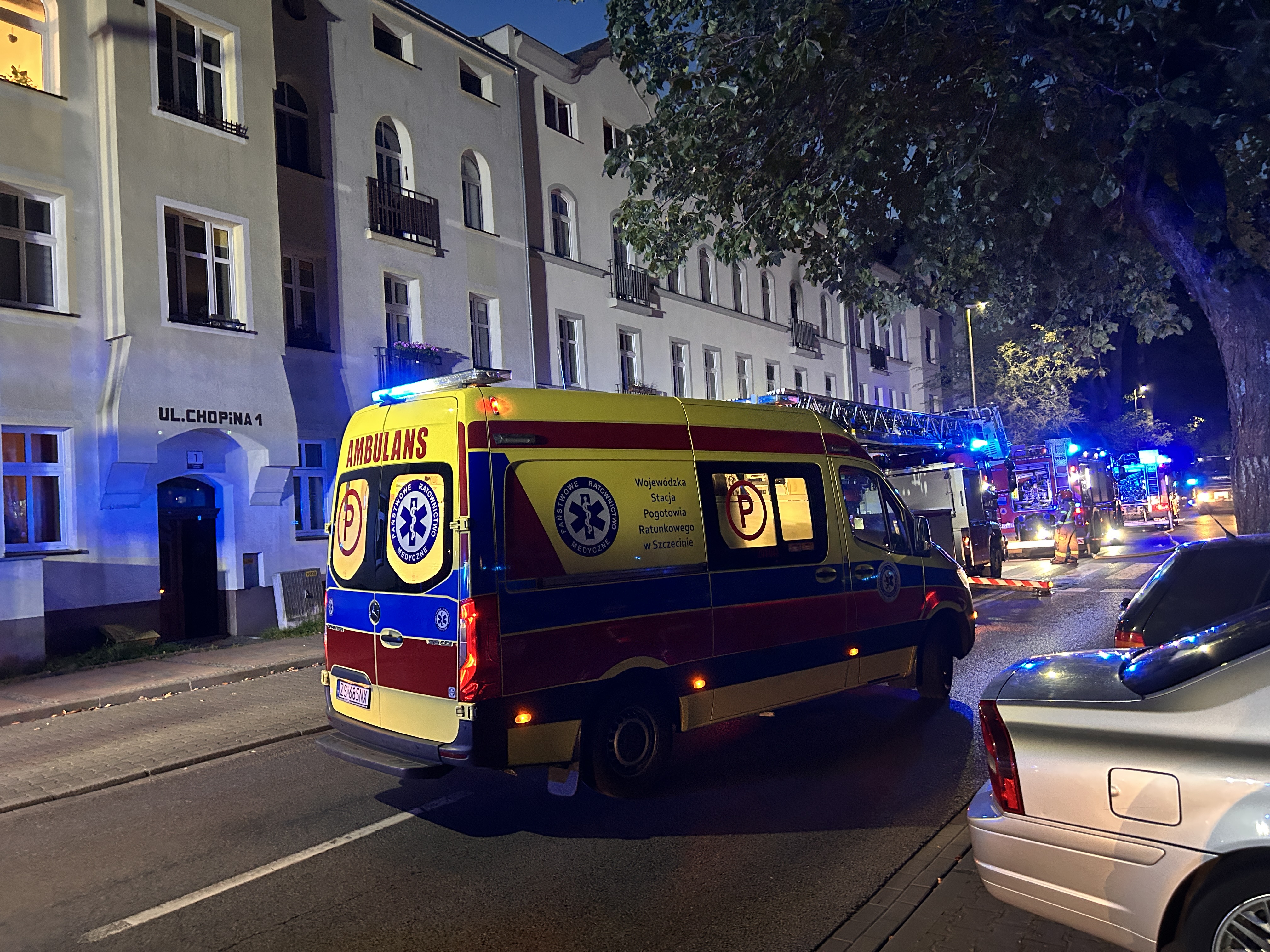 Pożar przy ul. Chopina w Świnoujściu