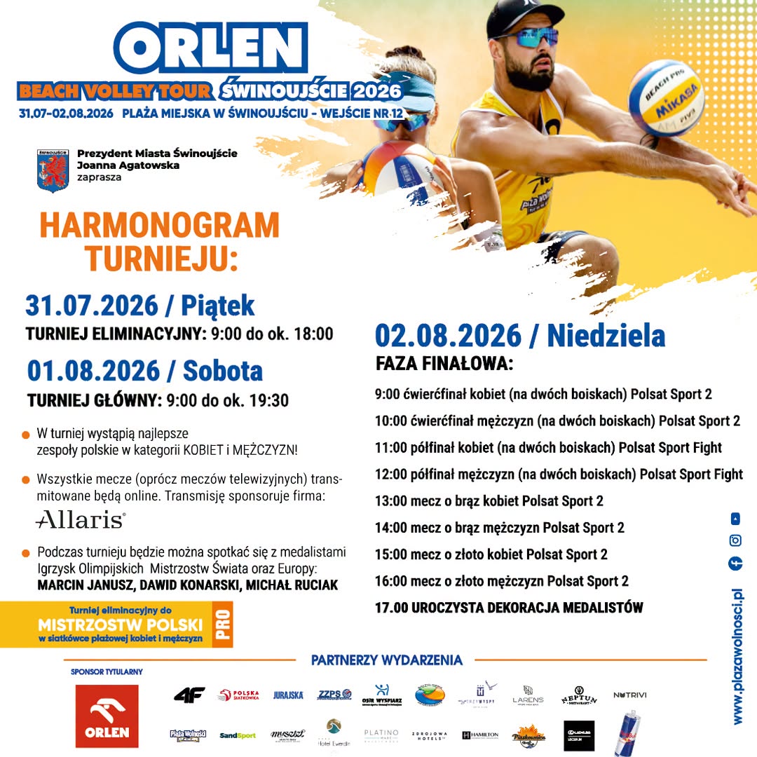 ORLEN Beach Volley Tour Świnoujście 2026 już w ten weekend