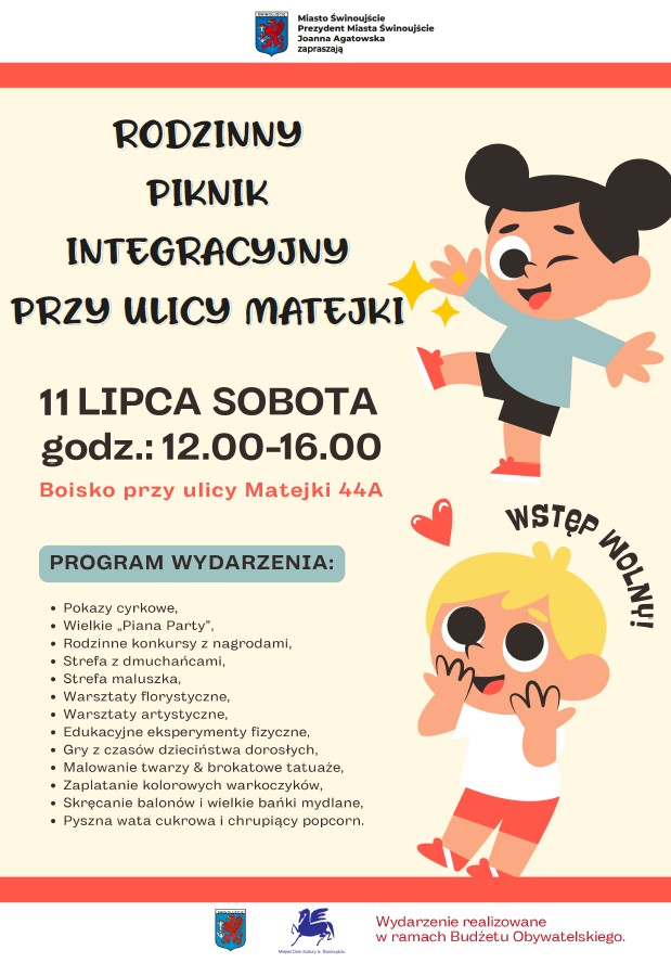 Rodzinny Piknik Integracyjny na os. Matejki. Czeka moc atrakcji dla całych rodzin