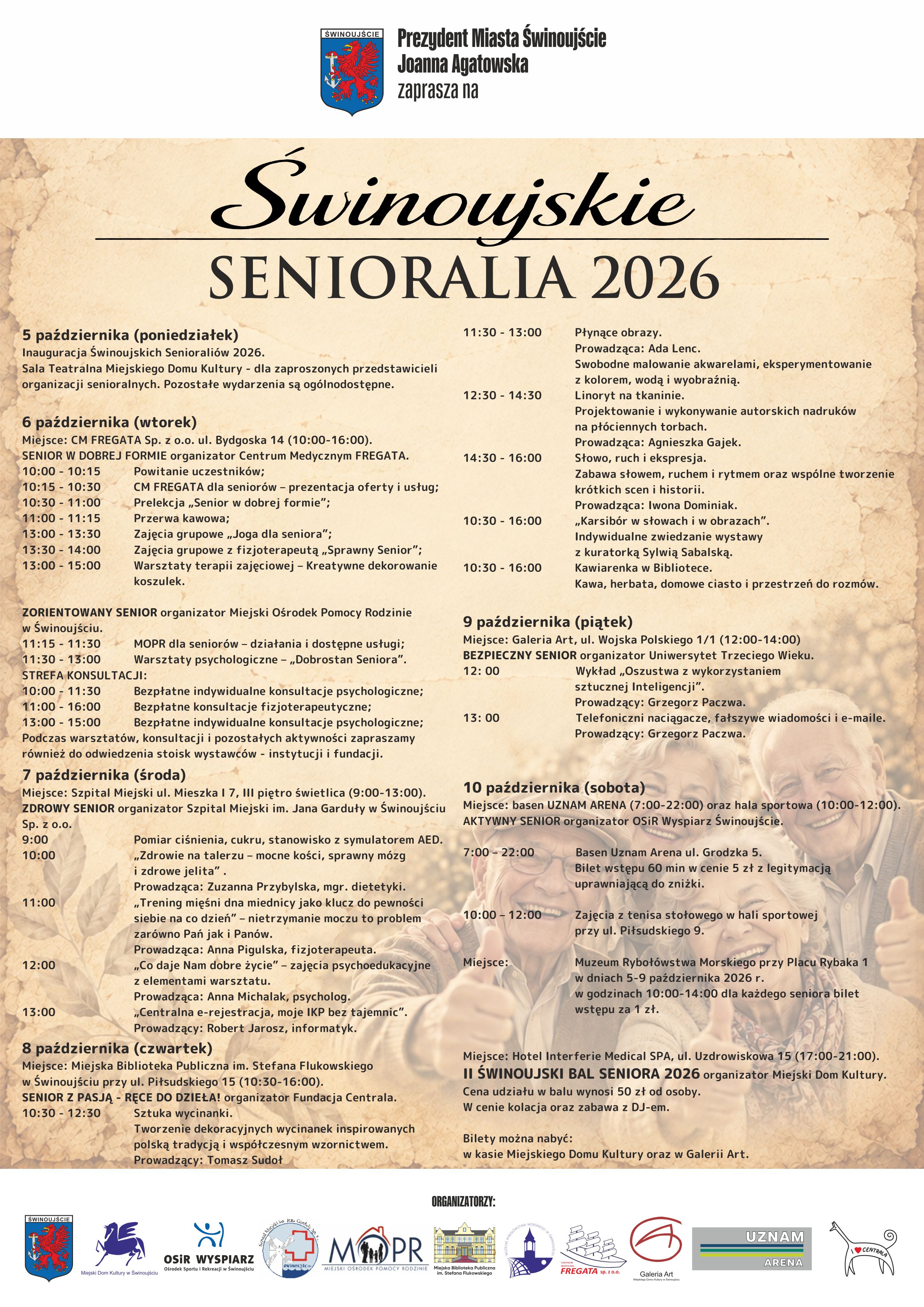 Świnoujskie Senioralia 2026. Sześć dni pełnych atrakcji